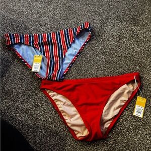 Kona Sol Red Bikini Bottoms